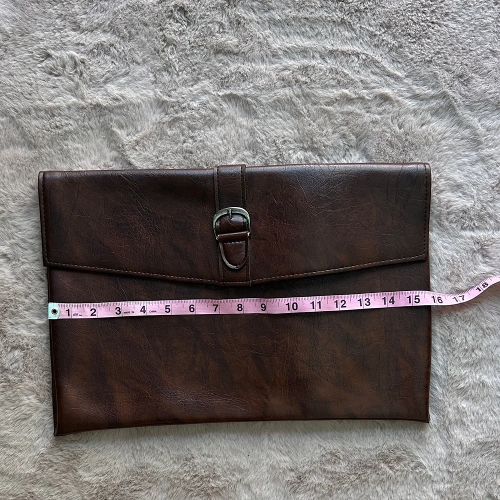 Rolfs Vintage Clutch large Dark Brown Leather Bag